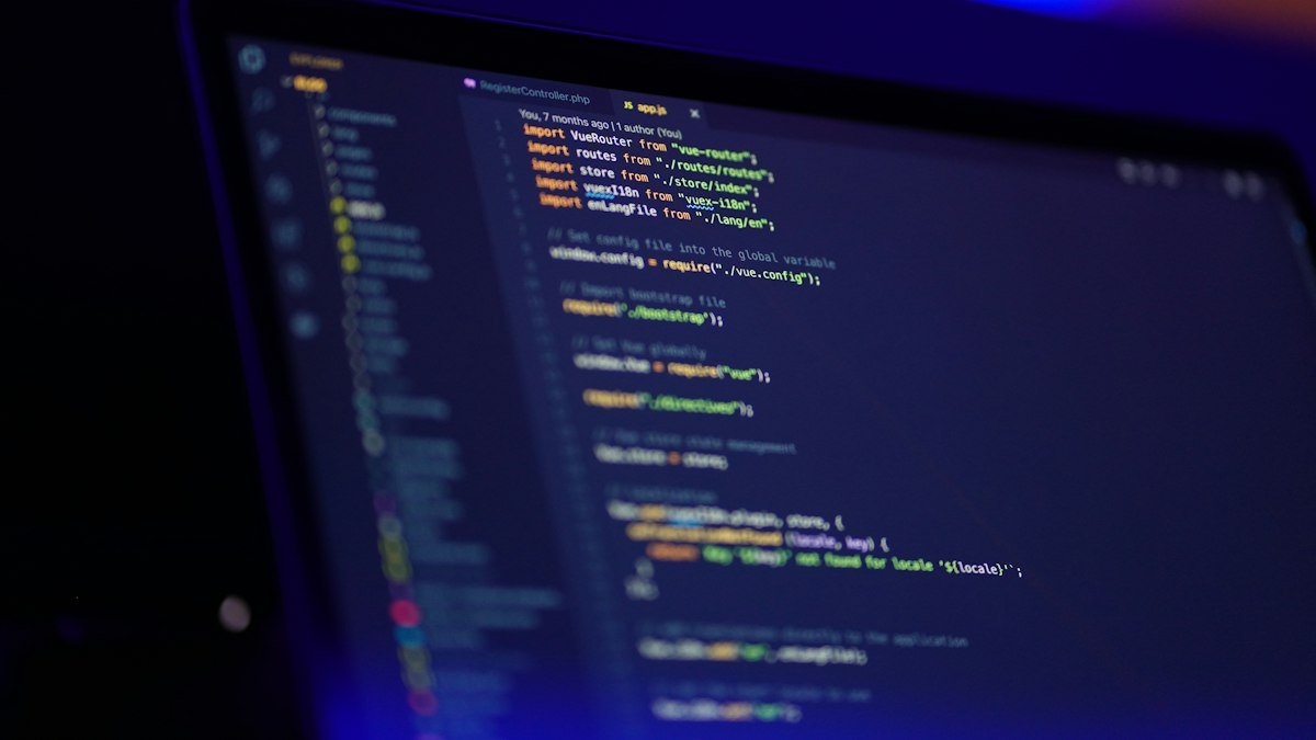 Photo by Mohammad Rahmani on Unsplash. Source: https://unsplash.com/photos/laptop-screen-displaying-colorful-code-8qEB0fTe9Vw (Unsplash License).