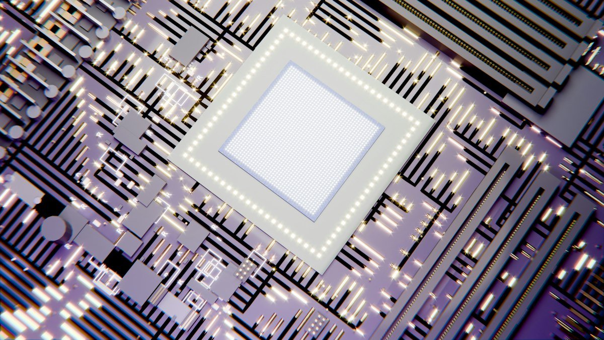 Photo by Brecht Corbeel on Unsplash. Source: https://unsplash.com/photos/a-glowing-square-microchip-on-a-futuristic-circuit-board-HxMFCiK2hOA (Unsplash License).