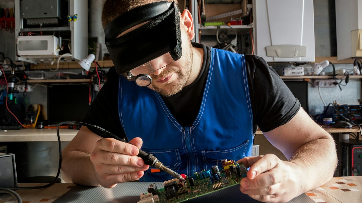 Photo by Bermix Studio on Unsplash. Source: https://unsplash.com/photos/a-man-wearing-a-blindfold-working-on-a-circuit-board-y9RGeKyVpM8 (Unsplash License).