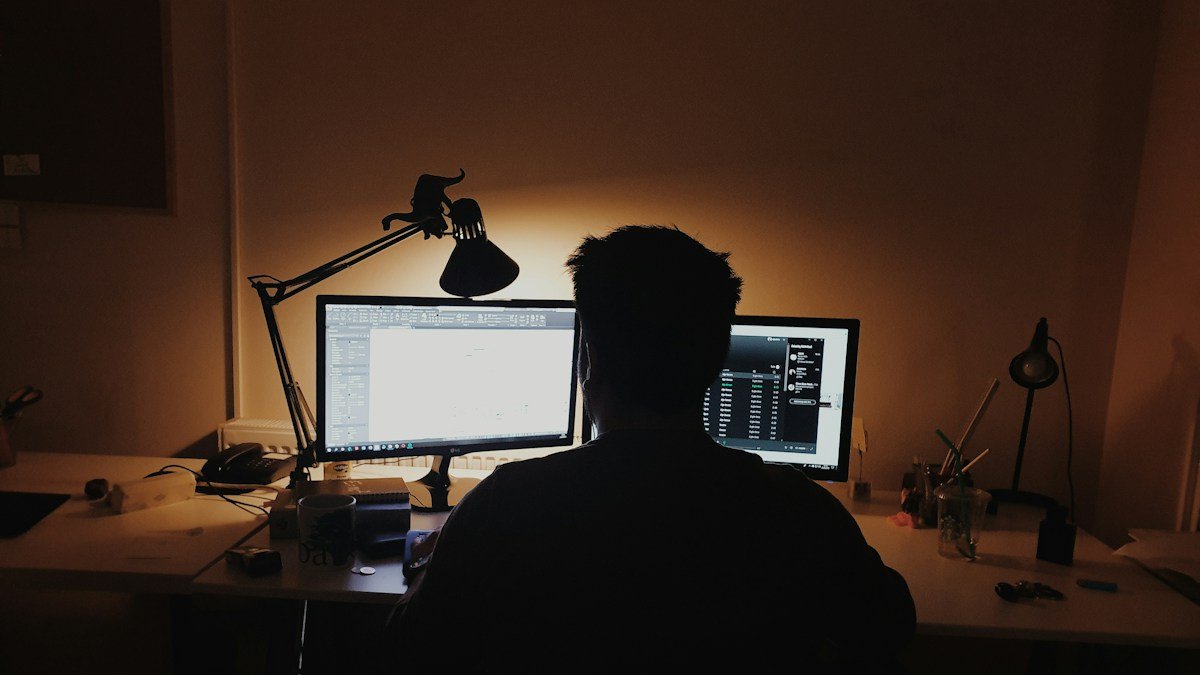 Photo by Oğuzhan Akdoğan on Unsplash. Source: https://unsplash.com/photos/man-using-computer-inside-room-qYMkkREOHa4 (Unsplash License).
